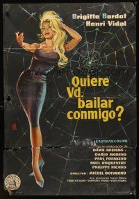 1h201 COME DANCE WITH ME Spanish '61 Voulez-vous Danser avec Moi?, sexy beckoning Brigitte Bardot!