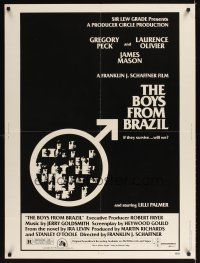 1j232 BOYS FROM BRAZIL 30x40 '78 Gregory Peck is a Nazi on the run from Laurence Olivier!
