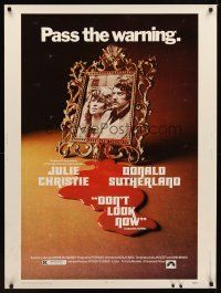 1j238 DON'T LOOK NOW 30x40 '74 Nicolas Roeg directed, Julie Christie, Donald Sutherland