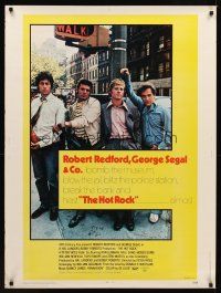 1j249 HOT ROCK 30x40 '72 Robert Redford, George Segal, cool cast portrait on the street!
