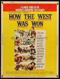 1j250 HOW THE WEST WAS WON 30x40 '64 John Ford epic, Debbie Reynolds, Gregory Peck, all-star cast!