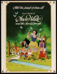 1j266 SNOW WHITE & THE SEVEN DWARFS 30x40 R83 Walt Disney animated cartoon fantasy classic!