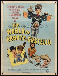 1j282 WORLD OF ABBOTT & COSTELLO 30x40 '65 Bud & Lou's greatest laughmakers!