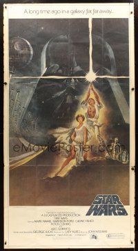 1j001 STAR WARS 3sh '77 George Lucas classic sci-fi epic, great art by Tom Jung!