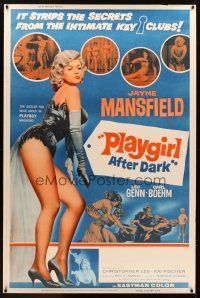 1j181 PLAYGIRL AFTER DARK 40x60 '62 great full-length image of sexy Jayne Mansfield!