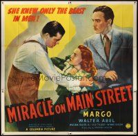 1j012 MIRACLE ON MAIN STREET 6sh '39 William Collier & Margo only knew the beast in men!