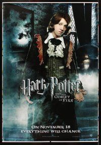 1j186 HARRY POTTER & THE GOBLET OF FIRE DS bus stop '05 great image of Rupert Grint!