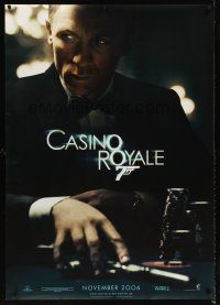 1j106 CASINO ROYALE teaser DS German 33x47 '06 Daniel Craig as Bond sitting at poker table w/gun!