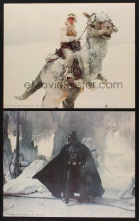 1j064 EMPIRE STRIKES BACK 4 color jumbo stills '80 best image of Luke on tauntaun & Darth Vader!