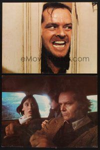 1j058 SHINING 8 color jumbo stills '80 King & Kubrick, Jack Nicholson, Shelley Duvall, Crothers!