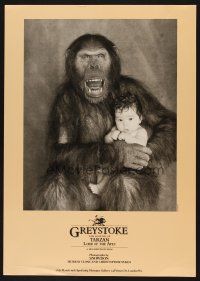 1j076 GREYSTOKE art exhibition '83 great Snowdon photo of monkey & human child!