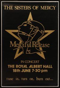 1j127 SISTERS OF MERCY 41x61 English music poster '80s Merciful Release, tune in, turn on!