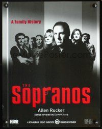 1j080 SOPRANOS book tie-in standee '99 James Gandolfini, Lorraine Bracco, mafia TV series!