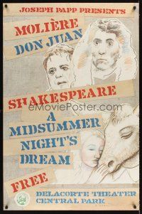 1j129 DON JUAN/MIDSUMMER NIGHT'S DREAM half subway '82 Moliere, Shakespeare, cool Paul Davis art!