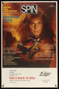 1j131 SPIN MAGAZINE half subway '80s Van Halen's Diamond David Lee Roth!