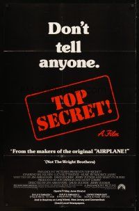 1j311 TOP SECRET half subway '84 Val Kilmer in Zucker Bros. James Bond spy spoof!