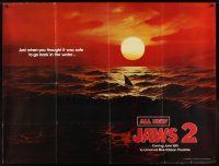 1j153 JAWS 2 subway poster '78 classic 'just when you thought it was safe' teaser image!