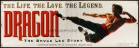 1j211 DRAGON: THE BRUCE LEE STORY vinyl banner '93 Bruce Lee bio, Jason Scott Lee, Lauren Holly!