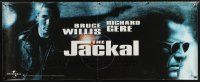 1j216 JACKAL/FOR RICHER OR POORER 2-sided video vinyl banner '97 Bruce Willis, Richard Gere, Allen!