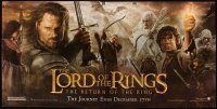 1j217 LORD OF THE RINGS: THE RETURN OF THE KING vinyl banner '03 Peter Jackson, cast montage art!