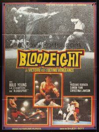1k554 BLOODFIGHT French 1p '89 Bolo Yeung, great martial arts montage!