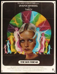 1k557 BOY FRIEND French 1p '72 different Ferracci art of sexy Twiggy, directed by Ken Russell!