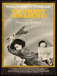 1k581 CONFIDENTIALLY YOURS French 1p '83 Truffaut's Vivement Dimanche, Trintignant, Ardant