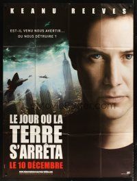 1k590 DAY THE EARTH STOOD STILL teaser French 1p '08 super close up of Keanu Reeves!