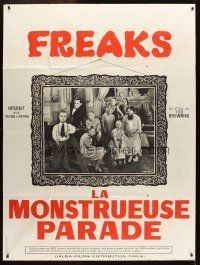 1k633 FREAKS French 1p R60s Tod Browning classic, great portrait of sideshow cast!