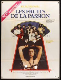 1k635 FRUITS OF PASSION style B French 1p '81 Klaus Kinski, different image with naked bound woman!