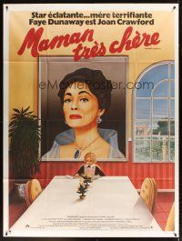 1k719 MOMMIE DEAREST French 1p '82 art of Faye Dunaway as Joan Crawford by Andre Bertrand!