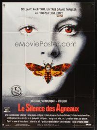 1k769 SILENCE OF THE LAMBS French 1p '90 great image of Jodie Foster with moth over mouth!