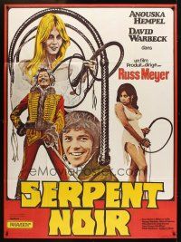 1k795 SWEET SUZY French 1p '73 Russ Meyer, sexiest Anouska Hempel, different image, Black Snake!