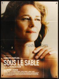 1k817 UNDER THE SAND French 1p '00 Sous le sable, super close portrait of sexy Charlotte Rampling!