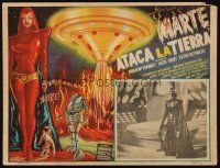 1k305 DEVIL GIRL FROM MARS Mexican LC '55 art of sexy female alien Patricia Laffan!