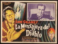 1k308 DEVIL'S MESSENGER Mexican LC '61 cool different border art of Lon Chaney Jr.!