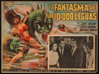 1k367 PHANTOM FROM 10,000 LEAGUES Mexican LC '56 border art of monster & sexy scuba diver!