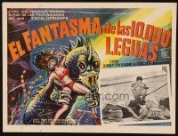 1k368 PHANTOM FROM 10,000 LEAGUES Mexican LC R60s border art of monster & sexy scuba diver!