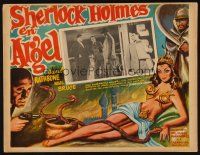 1k374 PURSUIT TO ALGIERS Mexican LC R50s Basil Rathbone as Sherlock Holmes, sexy border art!