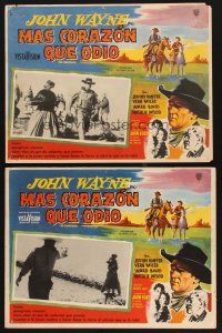 1k489 SEARCHERS 2 Mexican LCs '56 John Wayne shown in both, John Ford!