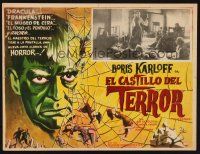 1k404 TERROR Mexican LC R70s art of Boris Karloff & girls in web by Reynold Brown, Roger Corman