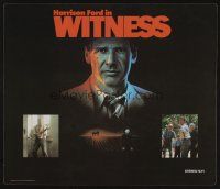1k061 WITNESS video DS light box screen '85 Harrison Ford in Amish country, directed by Peter Weir!