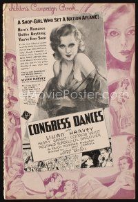 1k185 CONGRESS DANCES pressbook '31 many images of pretty Lilian Harvey & Conrad Veidt!