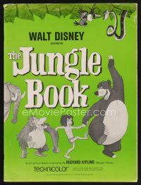 1k214 JUNGLE BOOK pressbook '67 Walt Disney cartoon classic, great images of all characters!