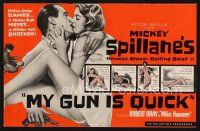 1k233 MY GUN IS QUICK pressbook '57 Mickey Spillane, introducing Robert Bray as Mike Hammer!