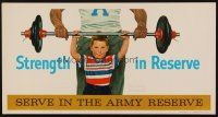 1k038 STRENGTH IN RESERVE special 11x21 '73 Norman Rockwell art, serve in the Army Reserve!