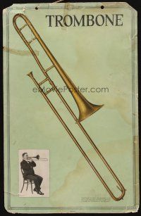 1k039 TROMBONE/CLARINET 2-sided 14x22 music poster '18 full-color images & them being played!