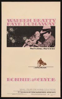 1k095 BONNIE & CLYDE WC '67 Arthur Penn, notorious crime duo Warren Beatty & Faye Dunaway!