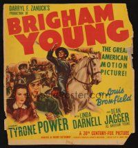 1k097 BRIGHAM YOUNG signed WC '40 by Tyrone Power, the great American motion picture!