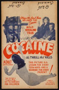 1k105 COCAINE: THE THRILL THAT KILLS WC '51 strips the soul bare, but inflames the senses!